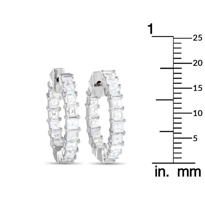 cubic zirconia inside out hoop earrings