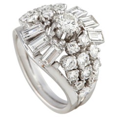LB Exclusive 18k White Gold 2.0 Carat Diamond Multi-Cut Dome Ring