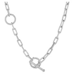 LB Exclusive 18K White Gold 21.0ct Diamond Link Necklace