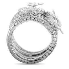 LB Exclusive 18 Karat White Gold 2.50 Carat Diamond Butterfly Ring