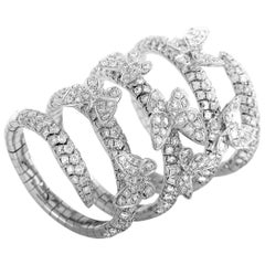 LB Exclusive 18 Karat White Gold 2.50 Carat Diamond Butterfly Ring