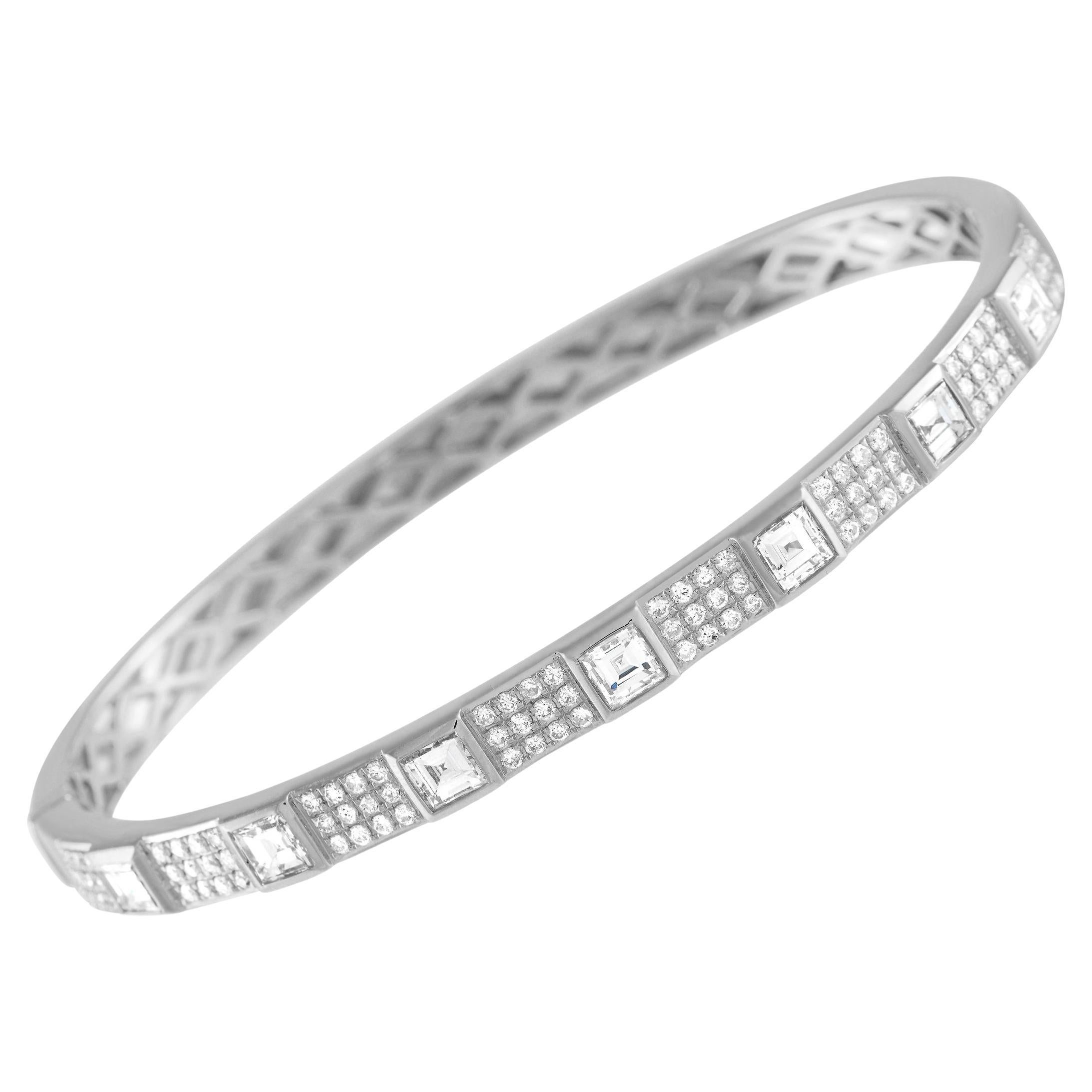 LB Exclusive 18K White Gold 2.42 Ct Diamond Bracelet For Sale at 1stDibs