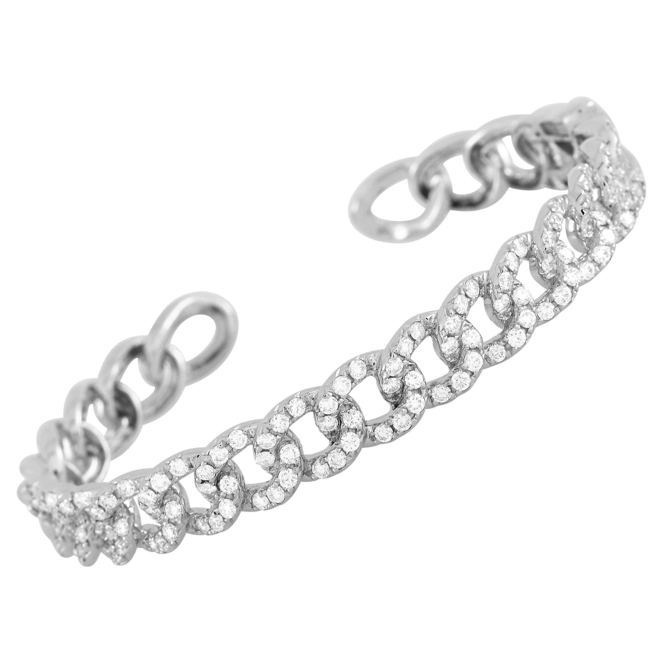 Slane and Slane Diamond Gold Fenestra Cuff Bracelet at 1stDibs