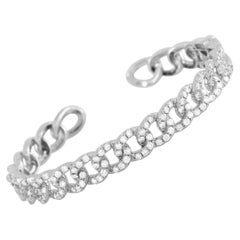 LB Exklusive Manschettenarmband, 18 Karat Weißgold 2,90 Karat Diamant