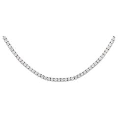 LB Exclusive 18K White Gold 3.25 ct Diamond Tennis Necklace