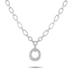 LB Exclusive 18k White Gold 3.50ct Diamond Link Necklace