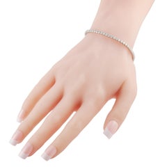 LB Exklusive 18k Weißgold 3::64 Ct Diamant-Tennis-Armband