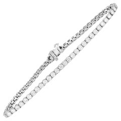 LB Exclusive 18k White Gold 3.73 Ct Diamond Tennis Bracelet LB Exclusive 18k White Gold 3.73 Ct Diamond Tennis Bracelet