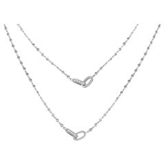 LB Exclusive 18K White Gold 3.90 Ct Diamond Interlocking Link Necklace LB Exclusive 18K White Gold 3.90 Ct Diamond Interlocking Link Necklace