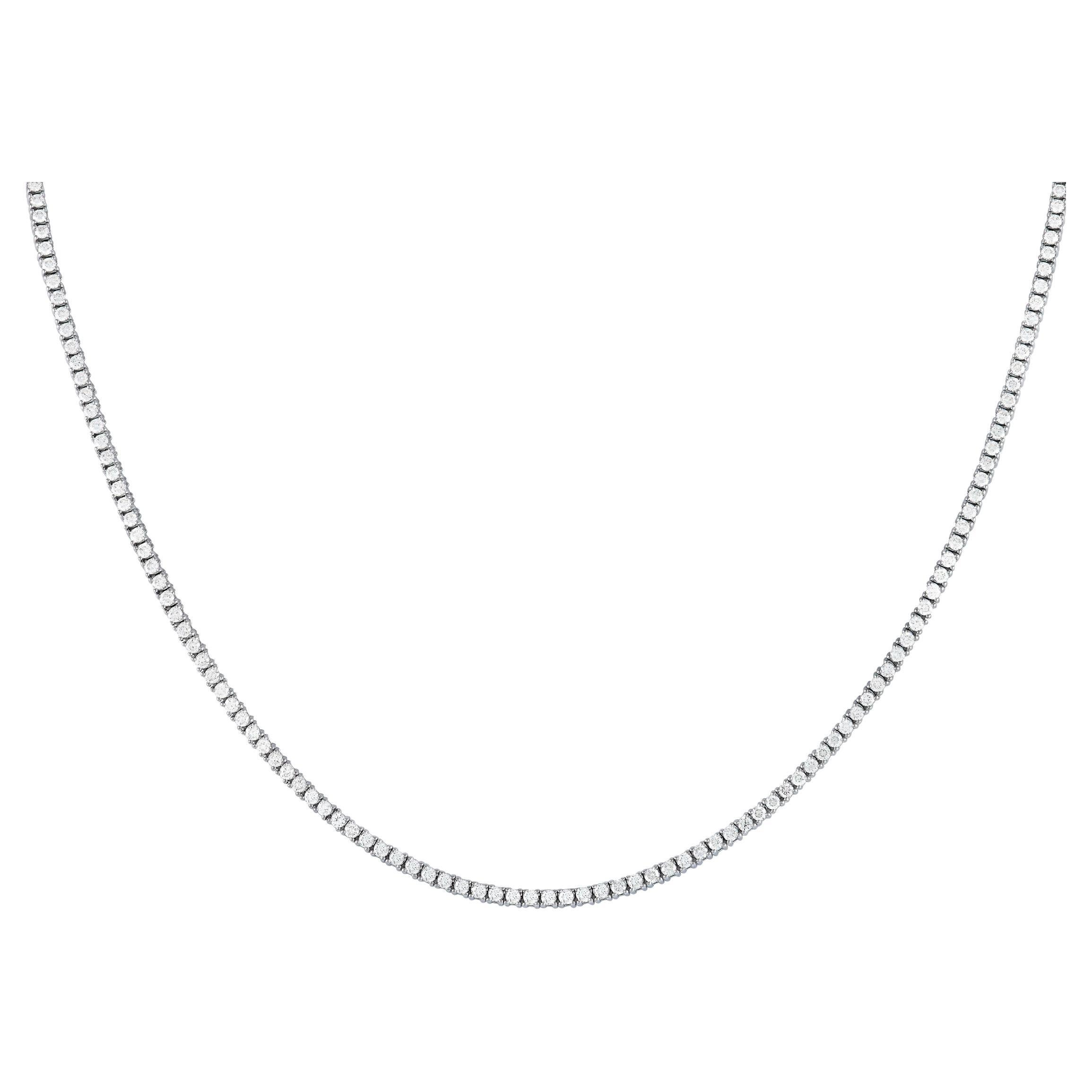 LB Exclusive 18K White Gold 4.36 Ct Diamond Necklace