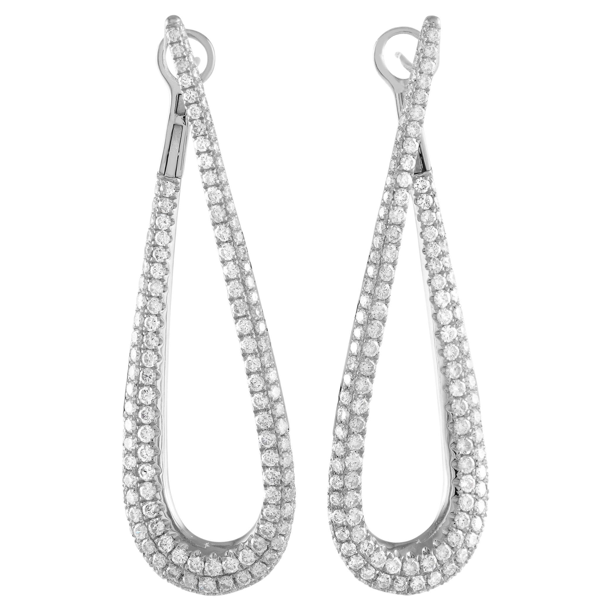 LB Exclusive 18K White Gold 4.51ct Diamond Earrings