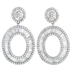 LB Exclusive 18K White Gold 4.92 Ct Diamond Earrings