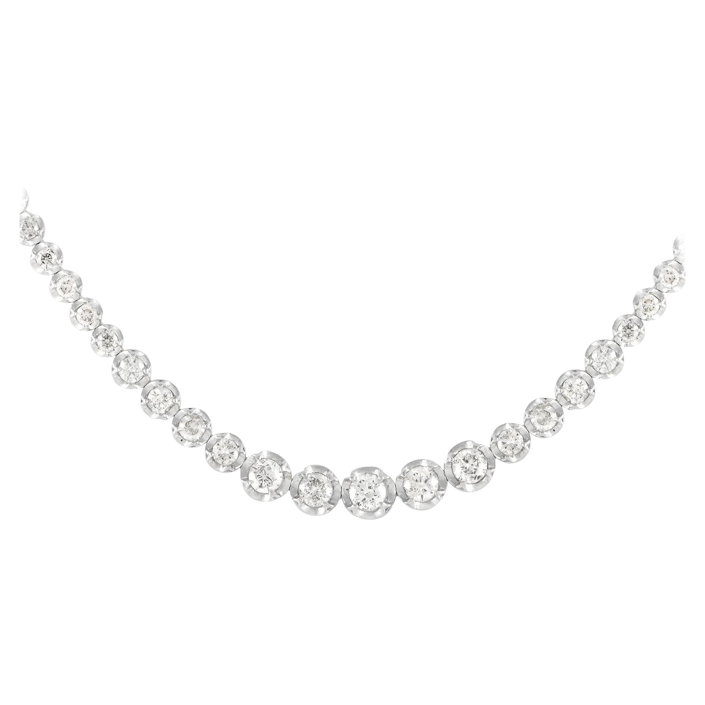 LB Exclusive Collier en or blanc 18 carats avec 5,0 ct de diamants