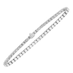 LB Exclusive 18K White Gold 6.28 ct Diamond Tennis Bracelet