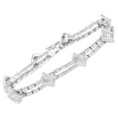 LB Exclusive Bracelet en or blanc 18 carats avec diamants de 6,50 carats