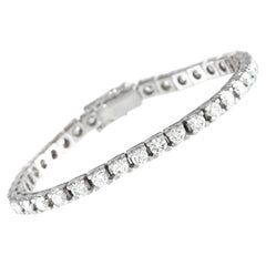 LB Exclusive 18k White Gold 7.75 Carat Diamond Tennis Bracelet LB Exclusive 18k White Gold 7.75 Carat Diamond Tennis Bracelet