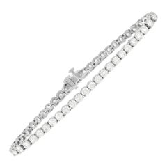 LB Exclusive 18k White Gold 7.93 Ct Diamond Tennis Bracelet