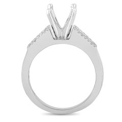 LB Exclusive 18K White Gold and 0.31 ct Diamond Mounting Ring