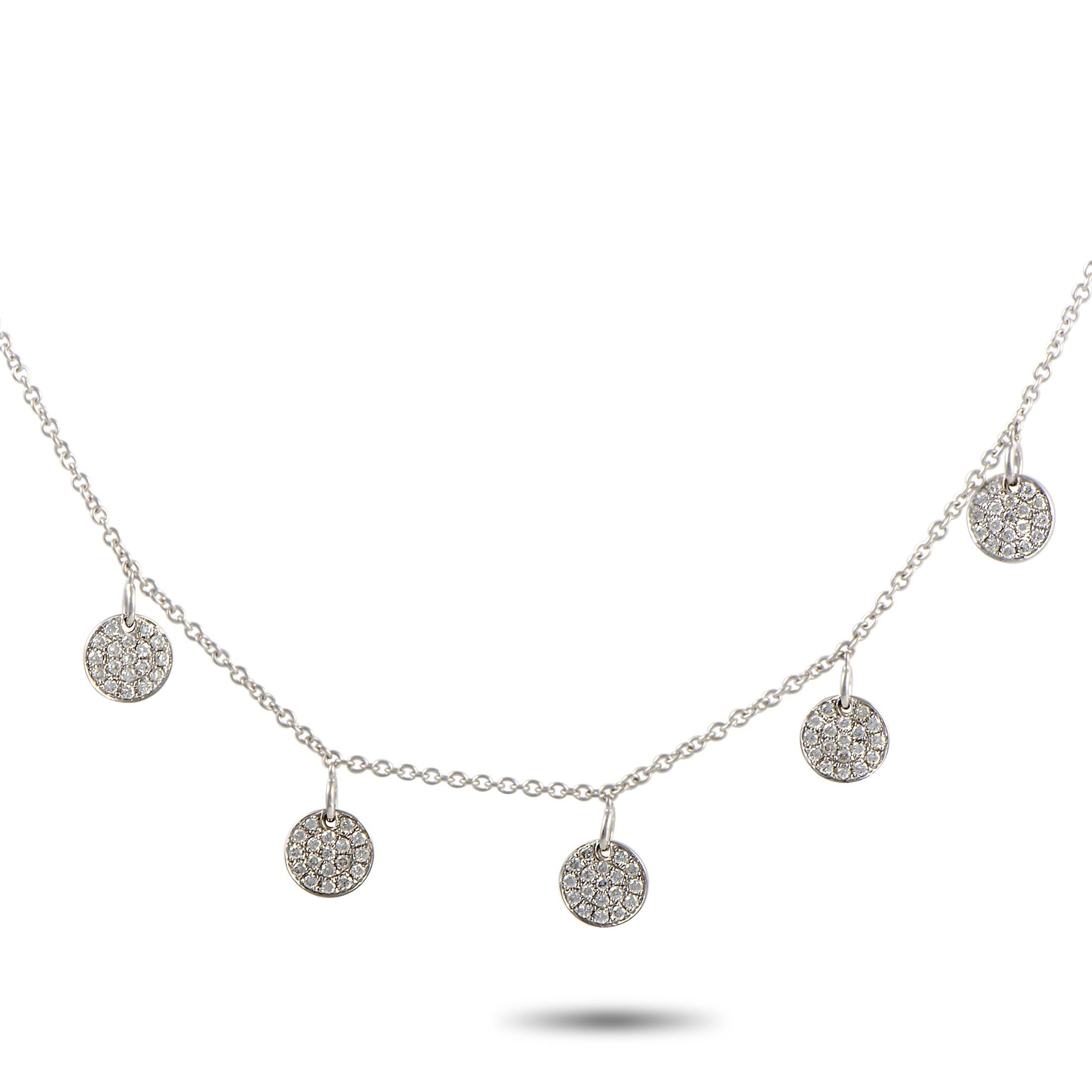 Women's LB Exclusive 18 Karat White Gold Diamond Pendant Necklace