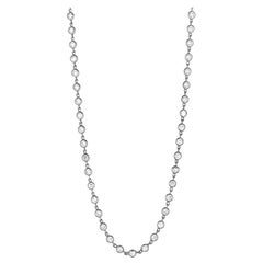 LB Exclusive 18 Karat White Gold Diamond Sautoir Necklace