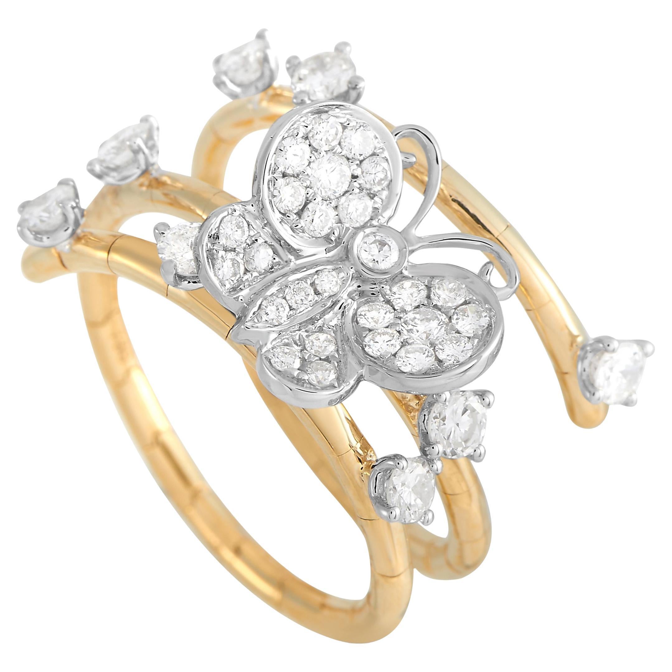 Graff 18K White Gold 1.75 Ct Diamond and Multicolored Sapphire Ring For ...