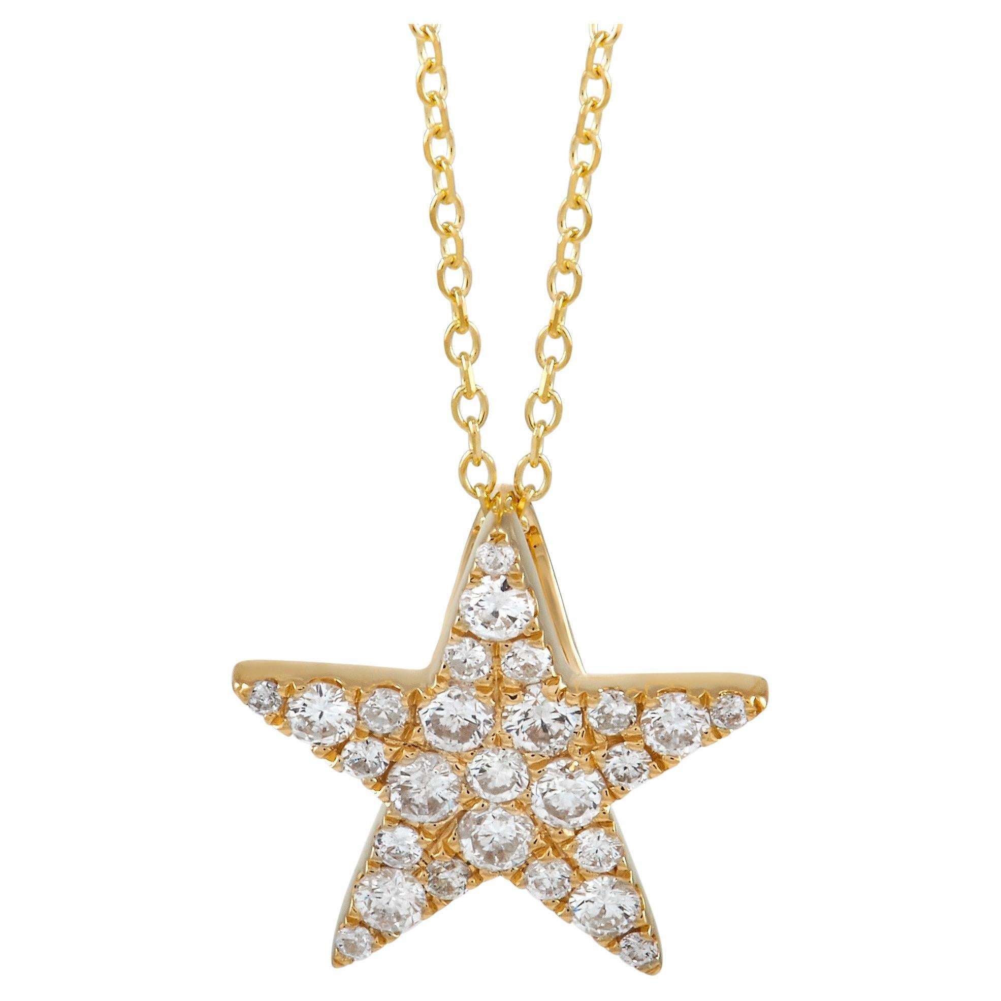 Charm étoile En Or Jaune 9 Carats - Pendentif Pour Bracelet Ou Collier, Neuf Avec étiquettes, Marque Jewellerybox