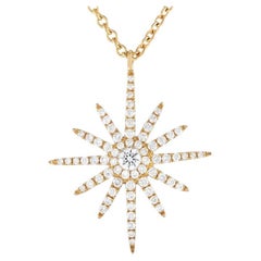 Collana Starburst con diamanti da 0,40 carati in oro giallo 18k Exclusive LB