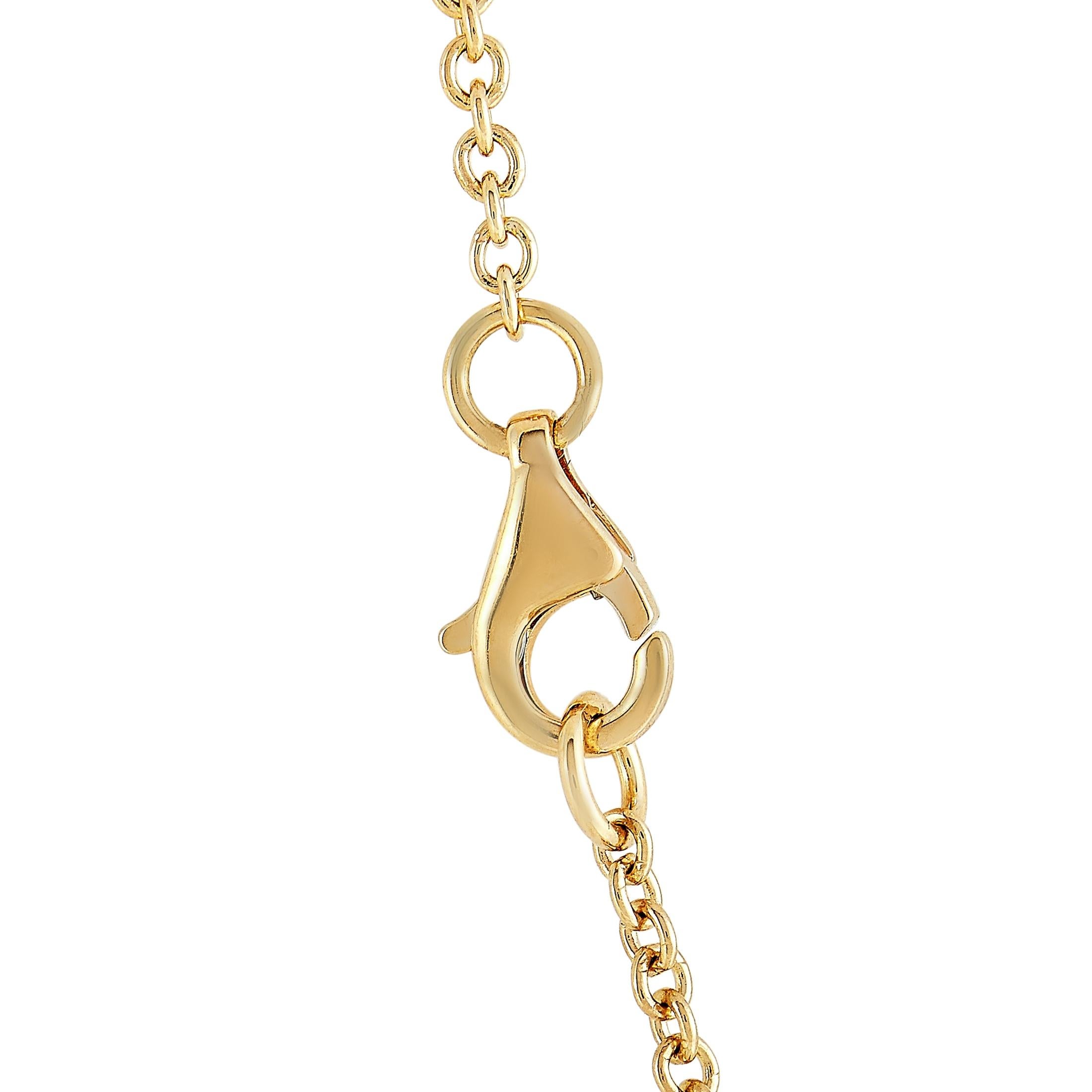 Men's LB Exclusive 18 Karat Yellow Gold 0.50 Carat Diamond Pendant Necklace