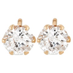 LB Exclusive 18K Yellow Gold 0.52 ct Diamond Solitaire Stud Earrings LB Exclusive 18K Yellow Gold 0.52 ct Diamond Solitaire Stud Earrings
