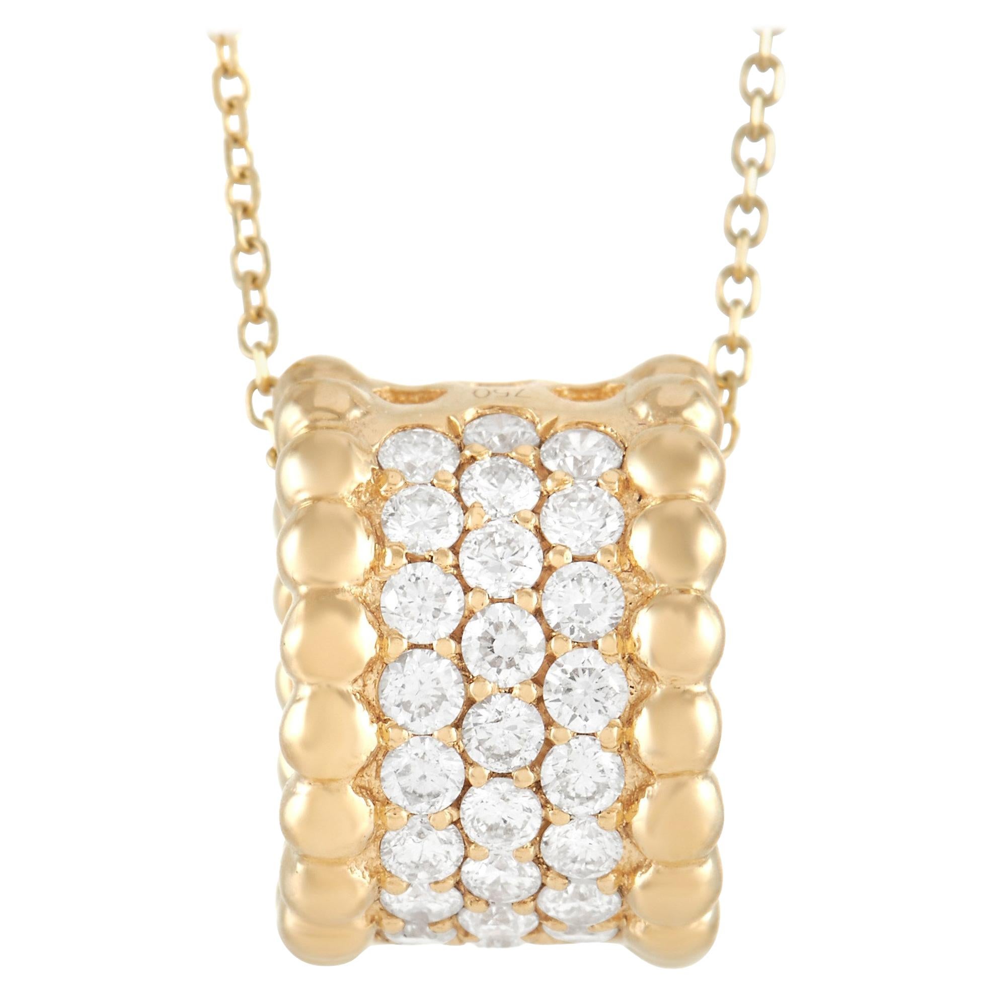 LB Exclusive 18K Yellow Gold 0.58 ct Diamond Pendant Necklace