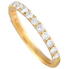 LB Exclusive 18k Yellow Gold 0.63ct Diamond Half Eternity Band Ring