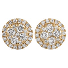 LB Exclusive 18K Yellow Gold 0.67 Ct Diamond Earrings