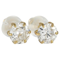LB Exclusive 18K Yellow Gold 0.77 ct Diamond Earrings