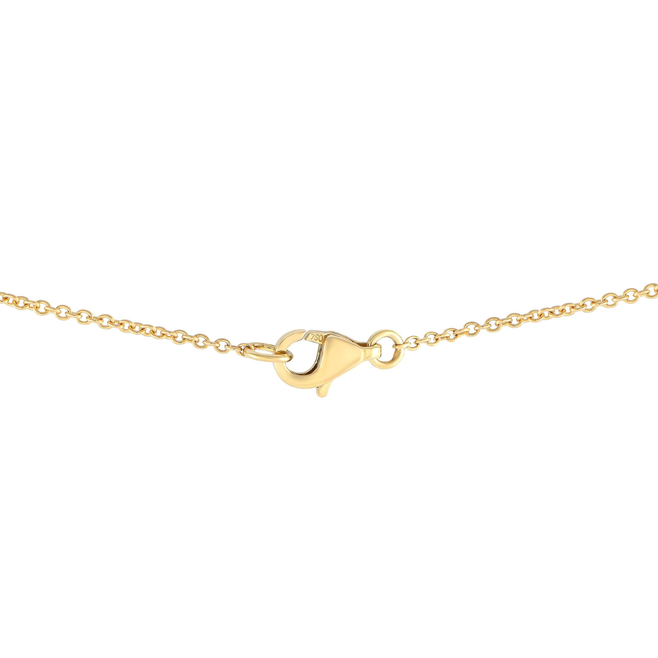 LB Exclusive 18K Gelbgold 0,90ct Diamant Schmetterling Halskette (Gemischter Schliff)