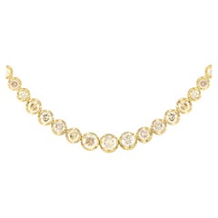 LB Exclusive Collier en or jaune 18 carats avec diamants de 10,0 carats