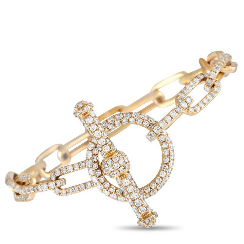 LB Exklusives Toggle-Armband aus 18 Karat Gelbgold mit 10.0 Karat Diamanten im Zustand „Neu“ in Southampton, PA
