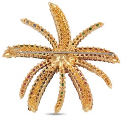 LB Exclusive 18K Yellow Gold 1.25 Ct Diamond, Ruby, Sapphire, Emerald Star