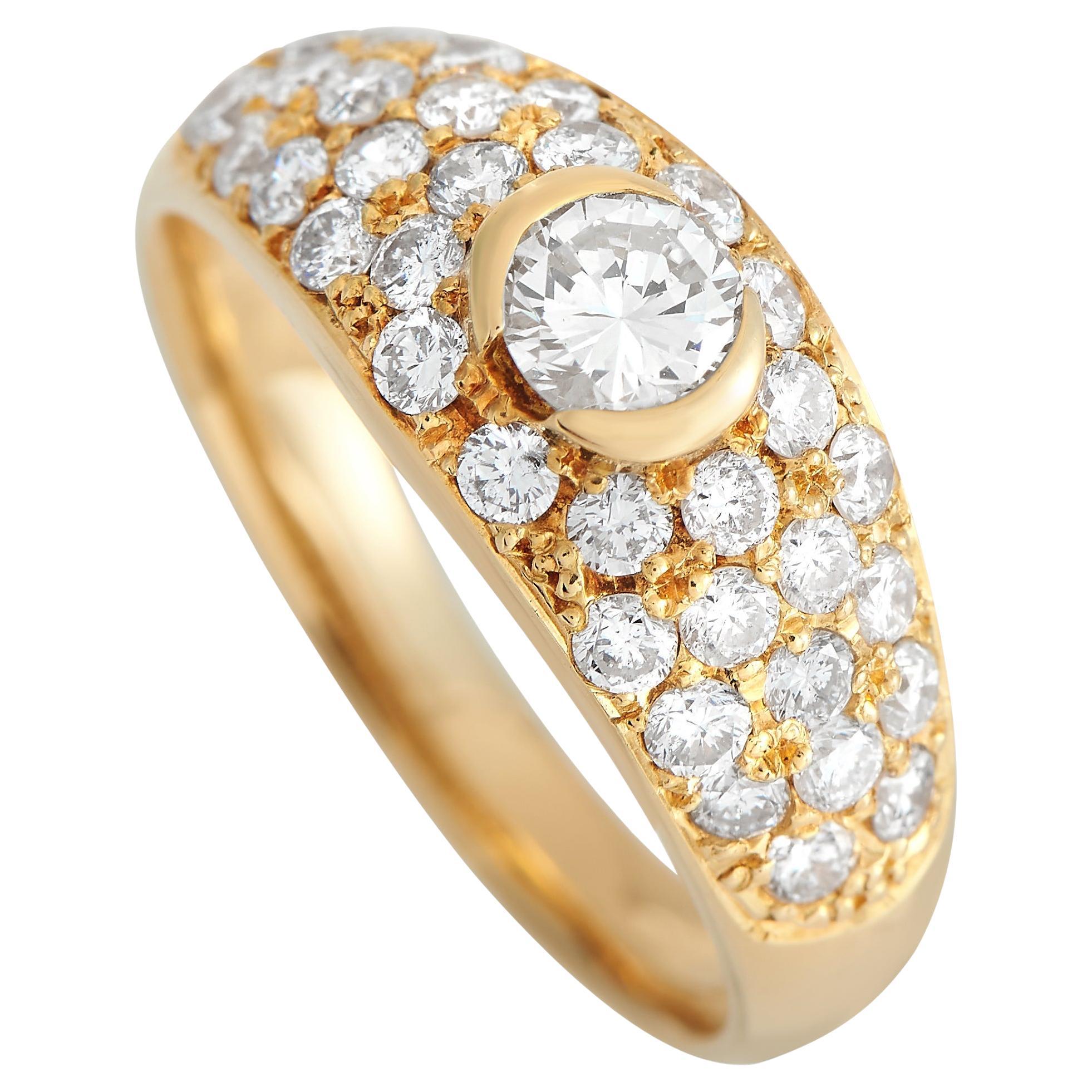 LB Exclusive 18K Yellow Gold 1.25ct Diamond Ring MF22-100523