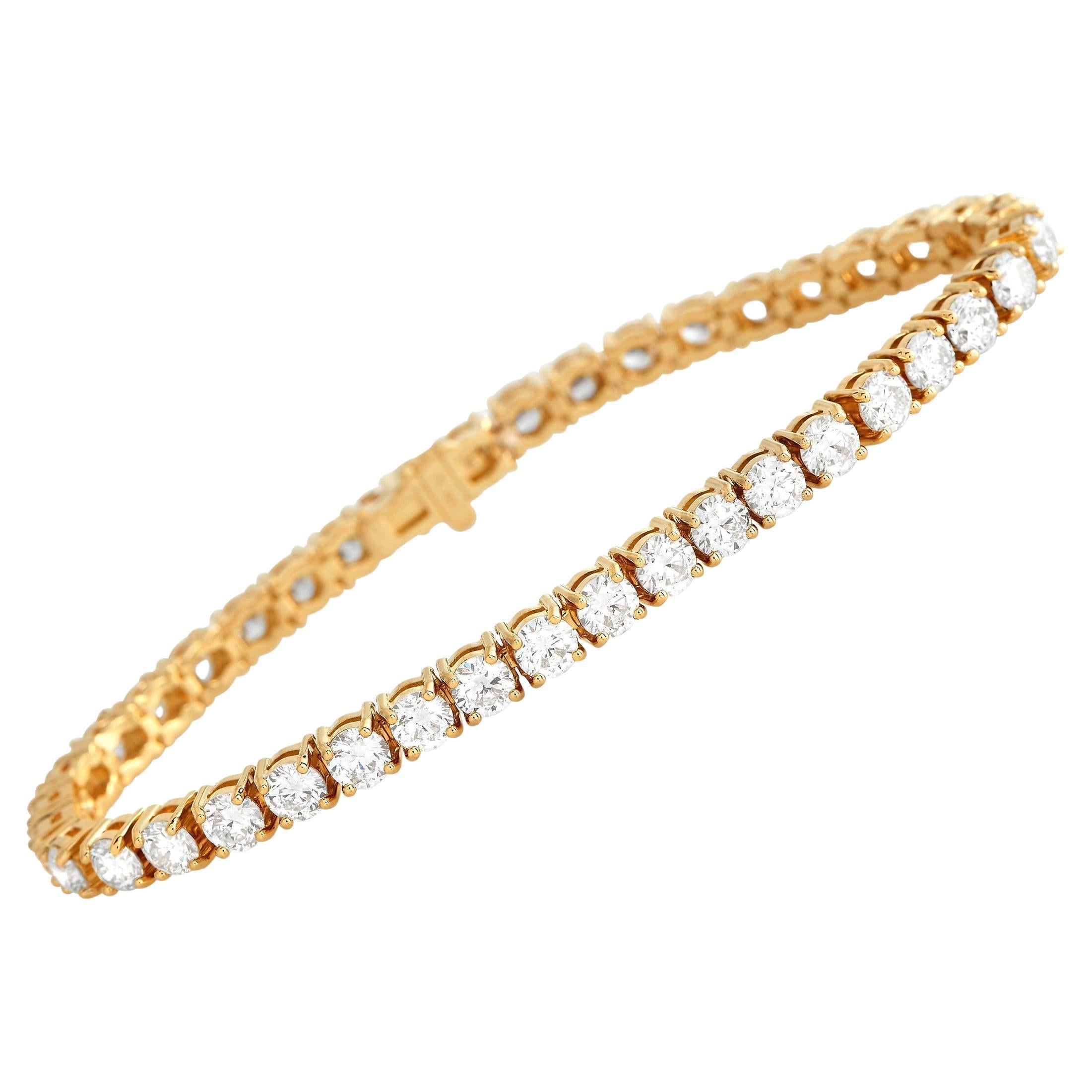 47.13 Carat Yellow Diamond Tennis Bracelet in 18K For Sale at 1stDibs