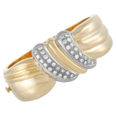 LB Exclusive 18K Yellow Gold 1.65 ct Diamond Bangle Bracelet