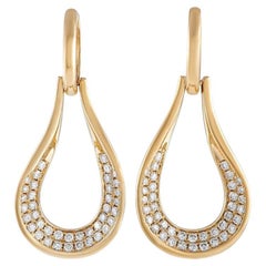 LB Exclusive 18k Yellow Gold 1.65ct Diamond Drop Earrings