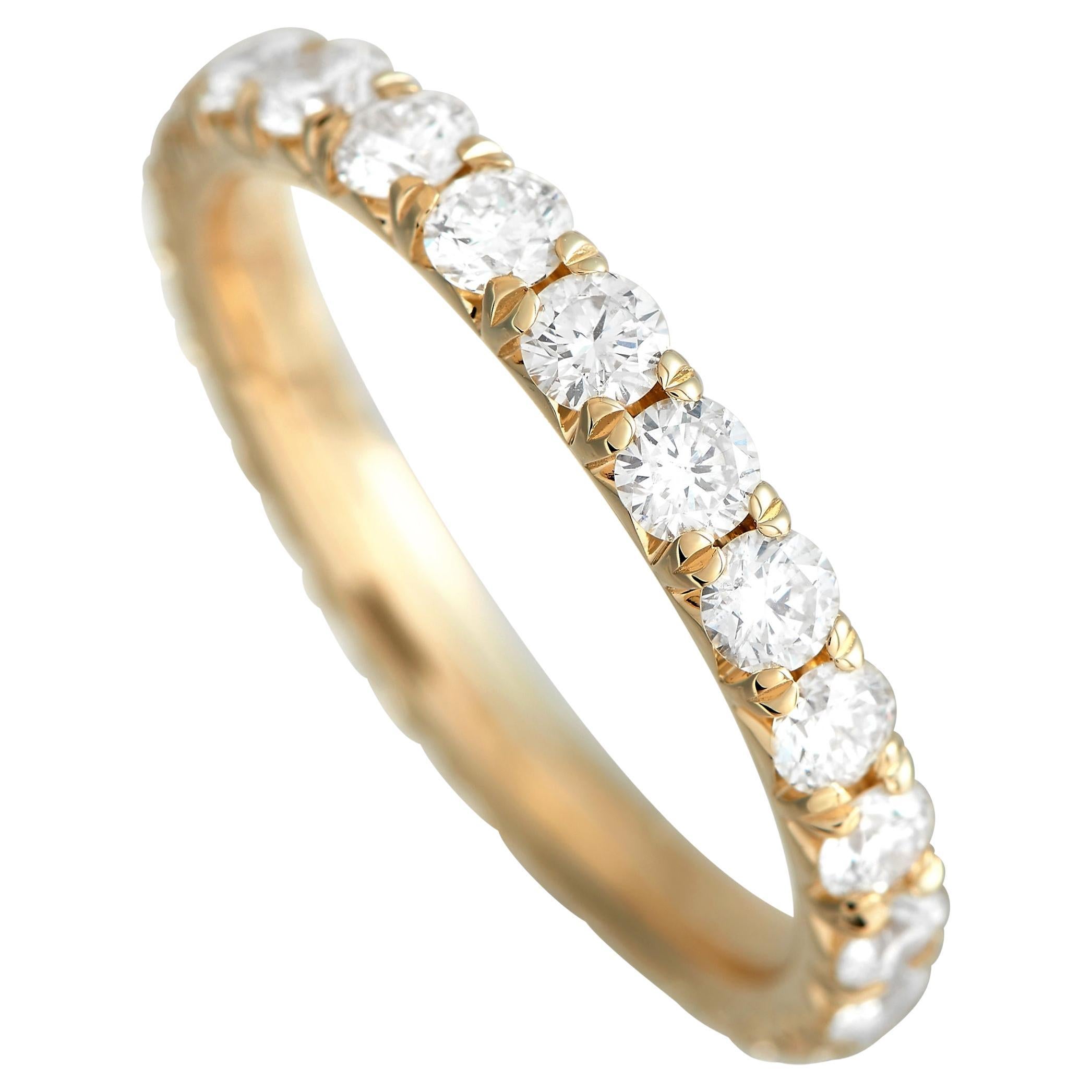LB Exclusive 18K Yellow Gold 1.75 Ct Diamond Eternity Band Ring