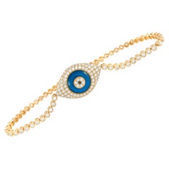 LB Exclusive 18K Yellow Gold 1.92 Ct Evil Eye Bracelet
