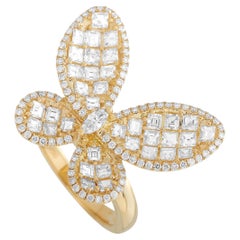 LB Exclusive 18K Yellow Gold 1.93 ct Diamond Butterfly Ring