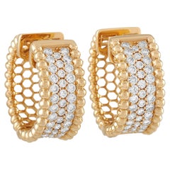LB Exclusive Orecchini a cerchio in oro giallo 18 carati con diamanti da 2,00 carati