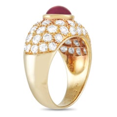 LB Exclusive 18k Yellow Gold 2.23 Ct Diamond and 1.90 Ct Ruby Ring