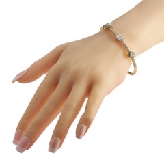 LB Exclusive Bracciale aperto con diamanti in oro giallo 18 carati da 2,50 carati