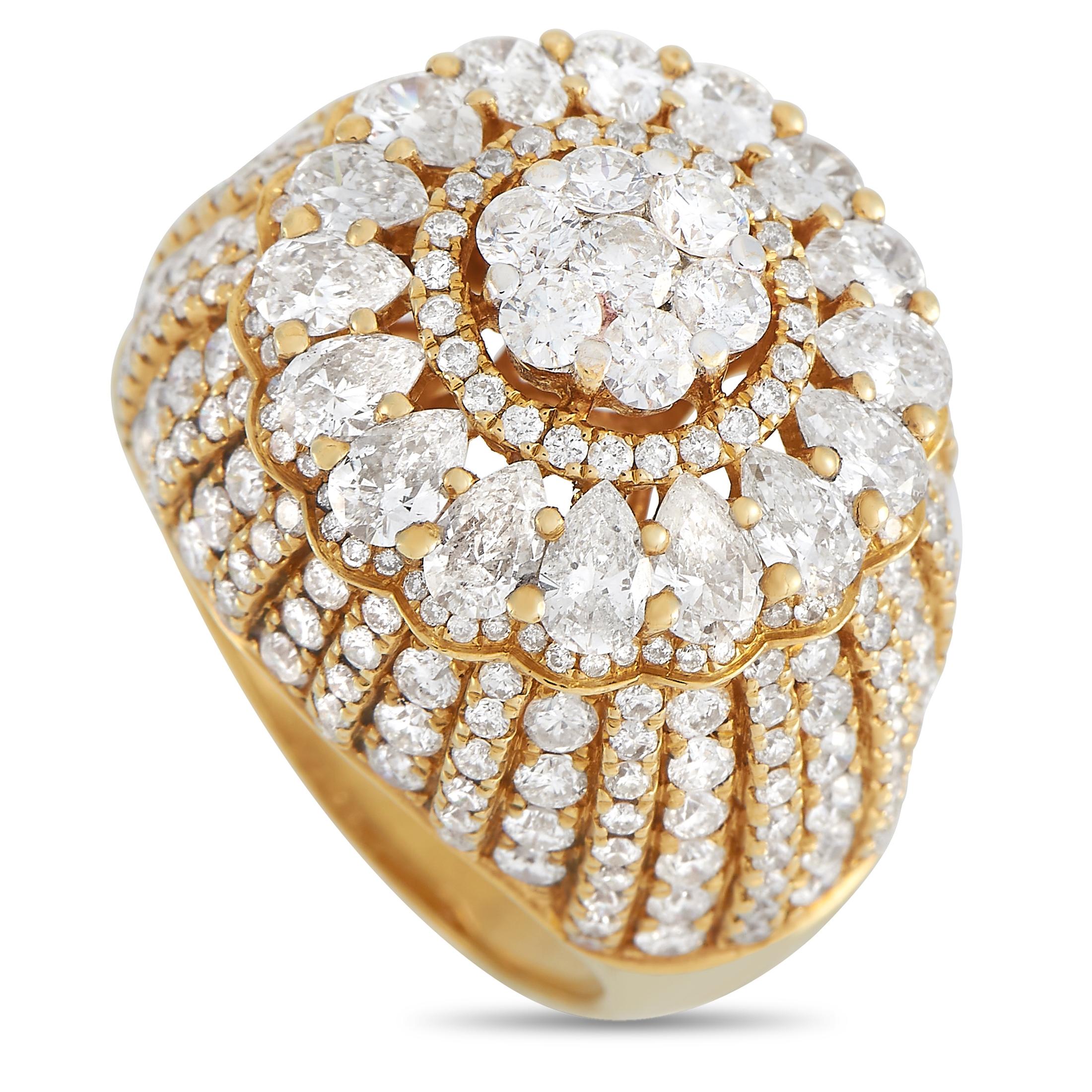 LB Exclusive 18K Yellow Gold 3.00 ct Diamond Ring In New Condition In Southampton, PA