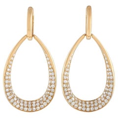 LB Exclusive 18k Yellow Gold 3.05ct Diamond Drop Earrings