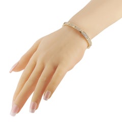 LB Exclusive 18K Yellow Gold 4.24 Ct Diamond Bangle Bracelet
